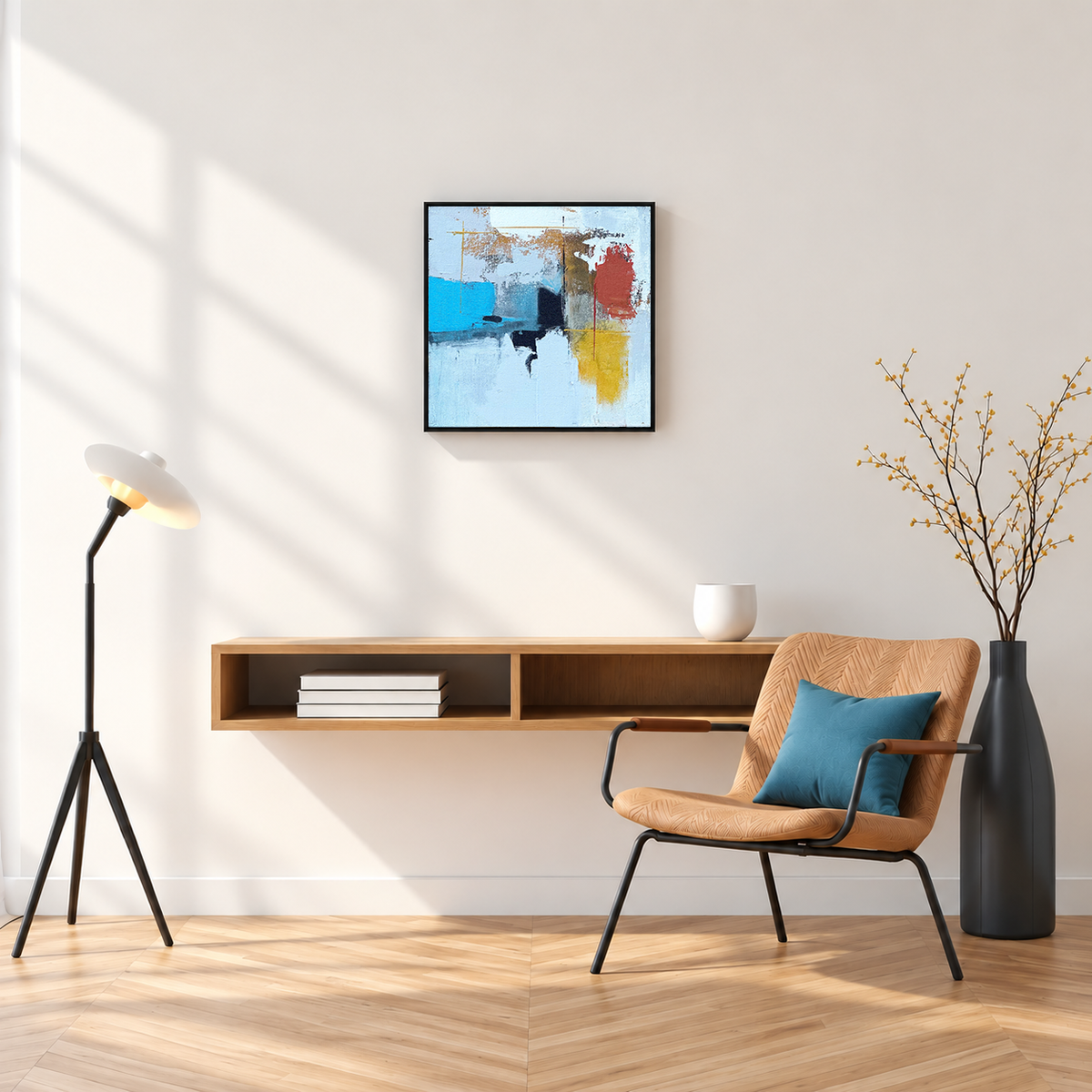 Strata in Earth Tones II | Geometric Abstract Painting by Sajaao