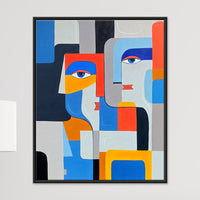 Mosaic of Many Faces | Cubist Abstract Painting by Sajaao - Image 1