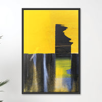 Fractured Gold Cliff | Abstract Geometric Painting by Sajaao - Image 1
