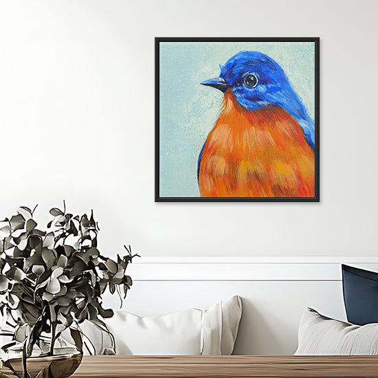 Vibrant Bluebird Portrait