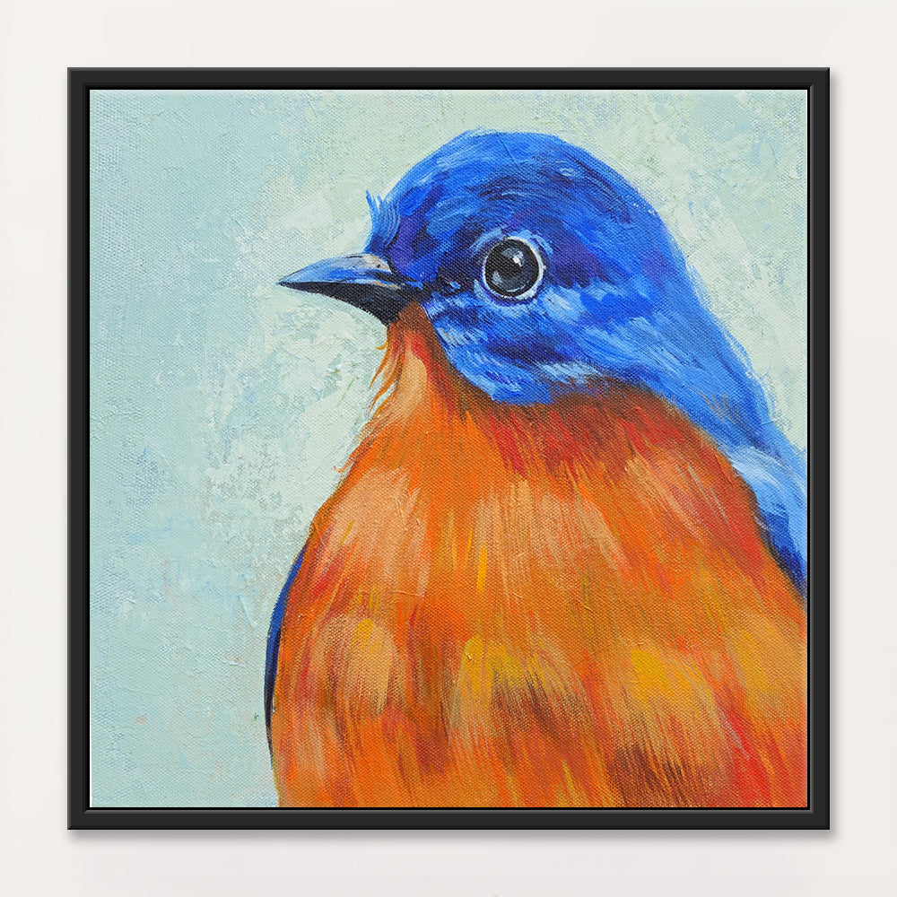 Vibrant Bluebird Portrait