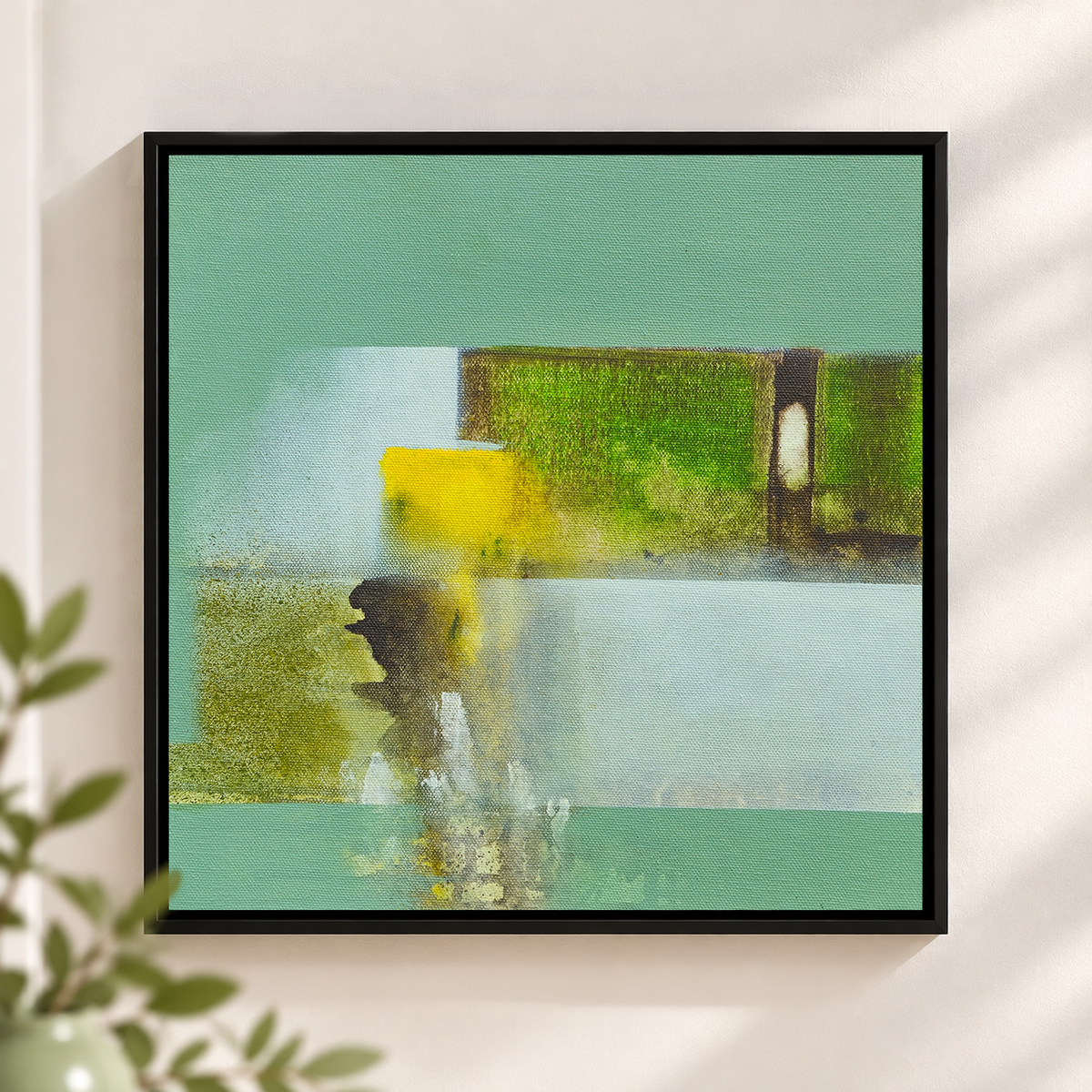 Field of Green and Gold II | Geometric Abstract Painting
