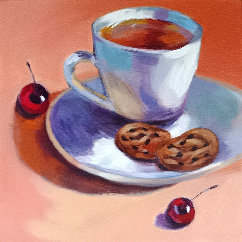 Cookie Companion | Handmade Still Life Art with Biscuits and Warm Tones