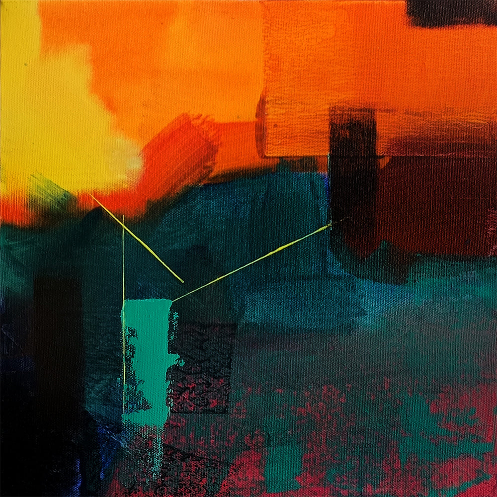 Sunset Geometry Paintings |  Contemporary Paintings | Modern Abstract Handmade Painting