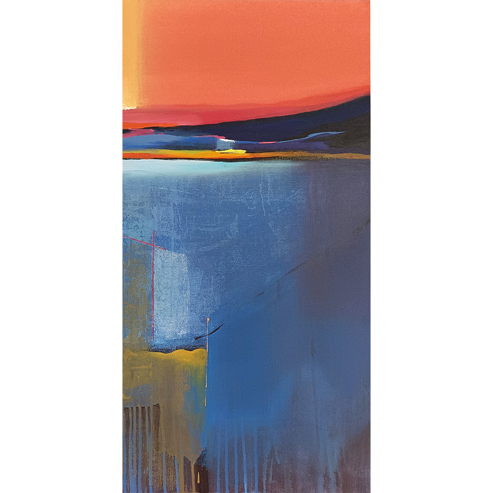 Tangerine Mist Abstract Art | Vibrant Abstract Canvas Art Painting