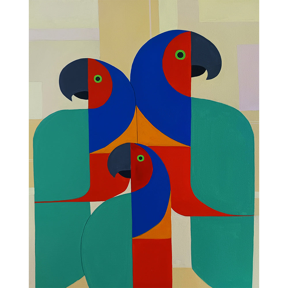 Talking Beauty Bird Art | Elegant Bird Painting | Handmade Bird Art