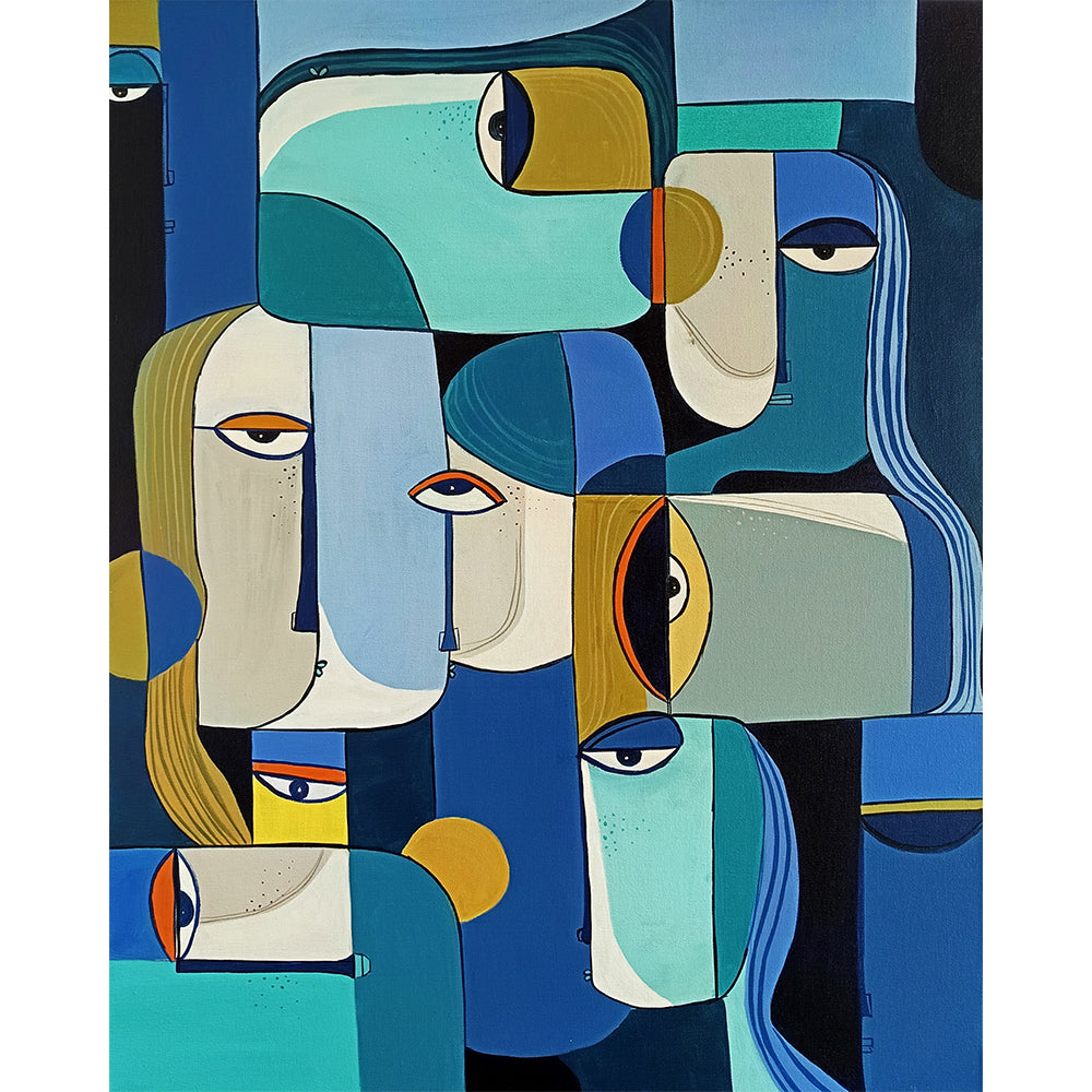 Whispers of the Soul | Abstract Portrait Art | Contemporary Face Painting