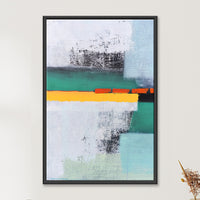 Banded Emerald II | Geometric Abstract Painting by Sajaao - Image 1