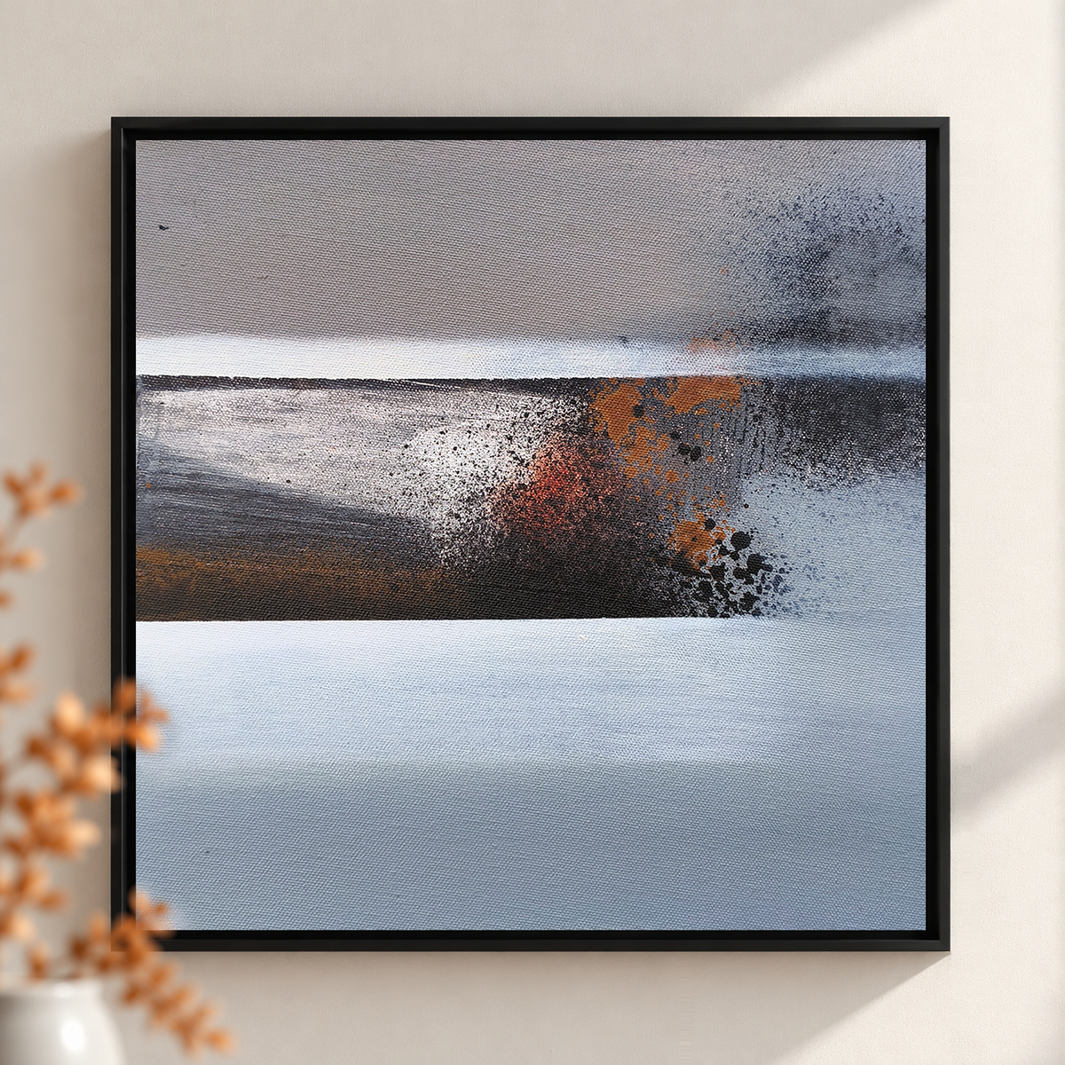 Drift of Embers | Abstract Landscape Painting by Sajaao