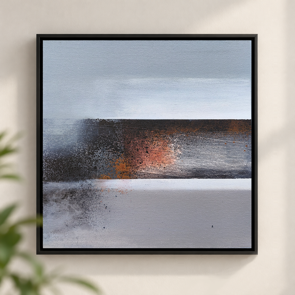 Drift of Embers IV | Abstract Landscape Painting by Sajaao
