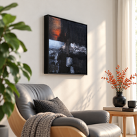 Charcoal Drift | Abstract Textured Painting for Living Room - Image 4