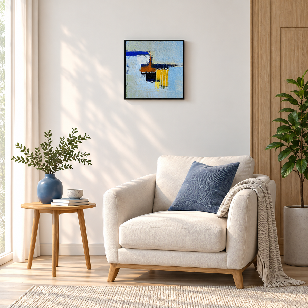 Patchwork Skyline | Geometric Abstract Painting by Sajaao