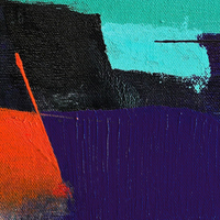 Violet Ridge at Dusk II | Abstract Landscape Painting by Sajaao - Image 3