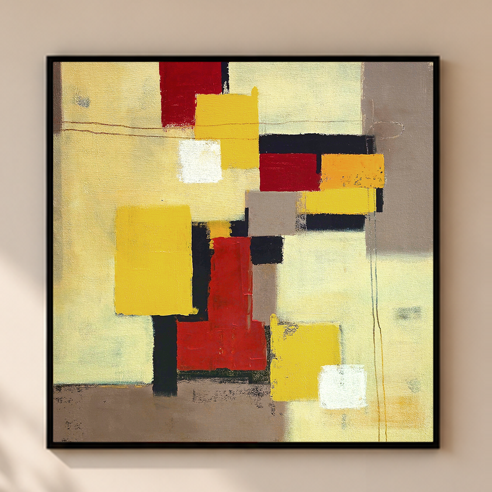 Harvest Geometry | Abstract Colour Block Original Painting