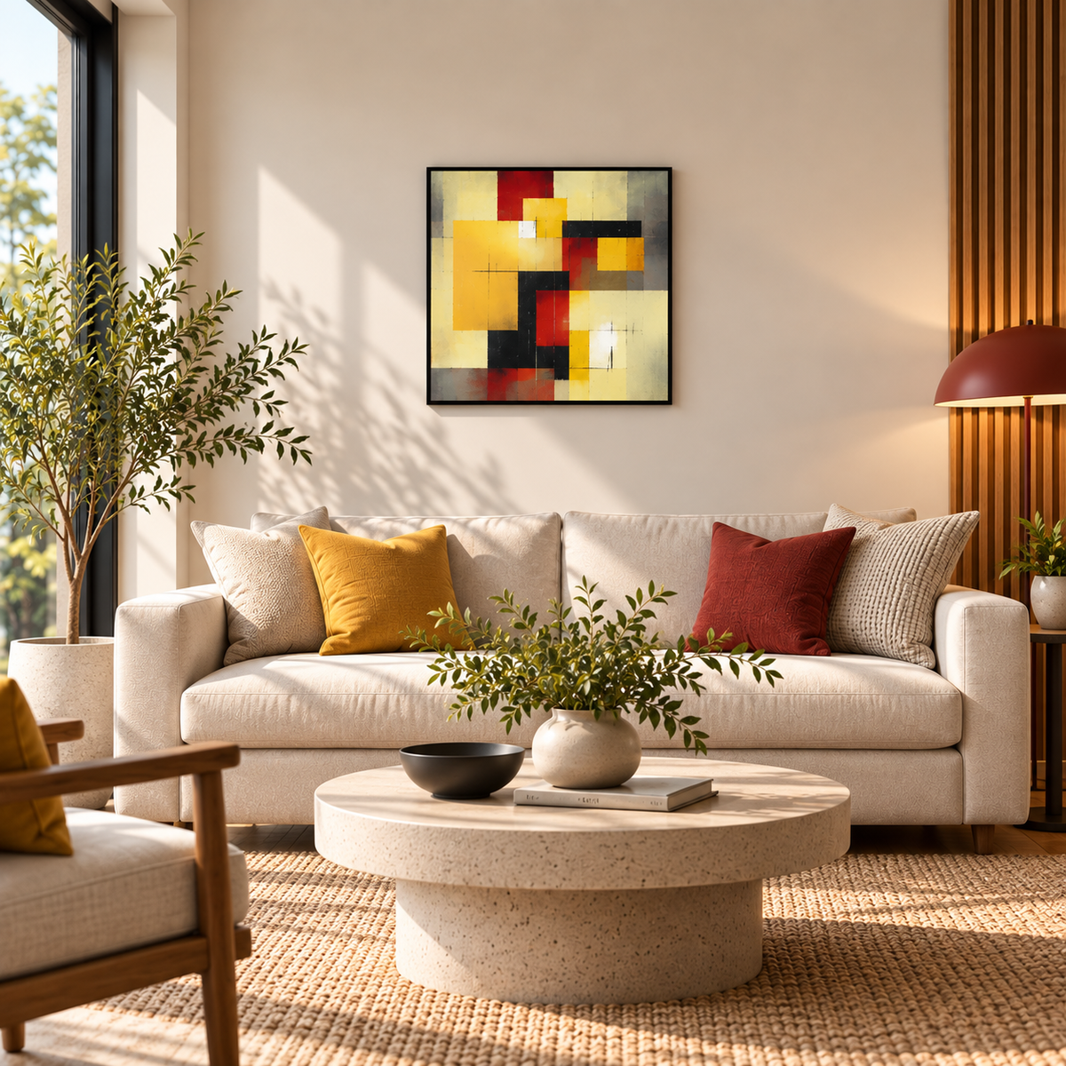 Harvest Geometry | Abstract Colour Block Original Painting