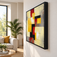 Harvest Geometry | Abstract Colour Block Original Painting - Image 4