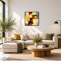 Harvest Geometry | Abstract Colour Block Original Painting - Image 5