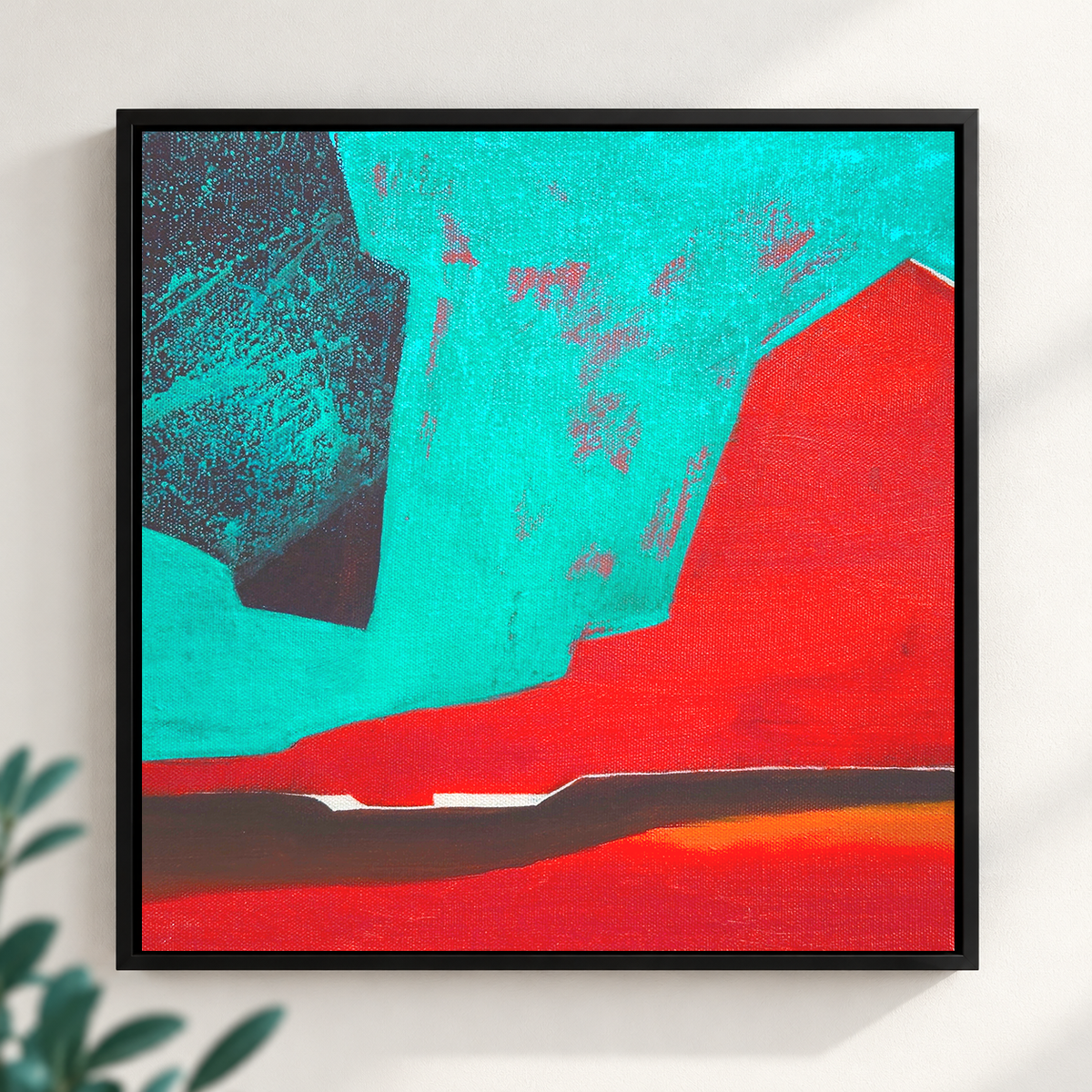 Crimson Peak I | Abstract Landscape Original Canvas Painting