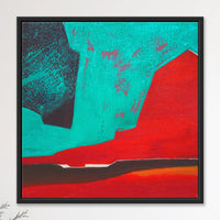 Crimson Peak I | Abstract Landscape Original Canvas Painting - Image 1
