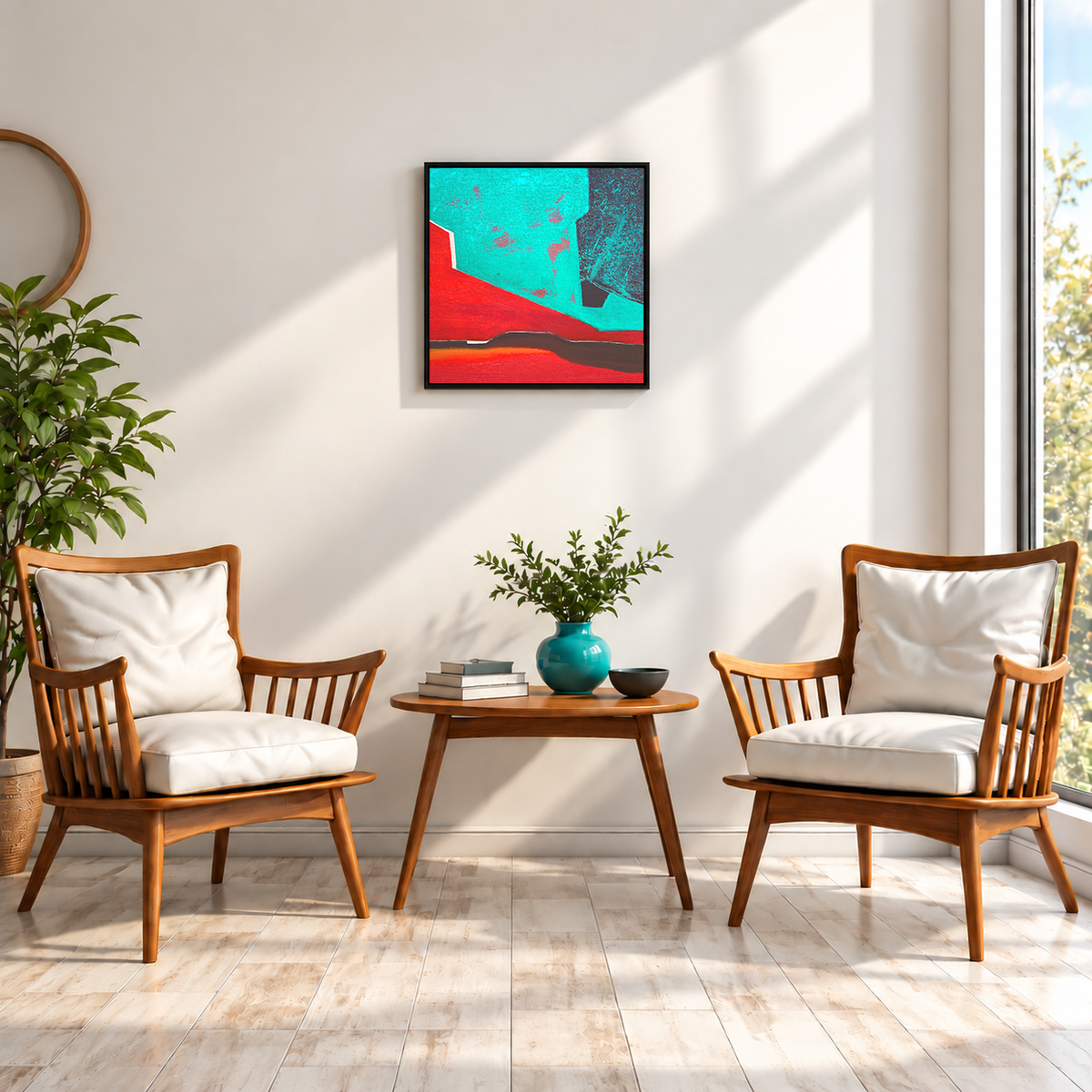 Crimson Peak II | Abstract Landscape Original Canvas Painting