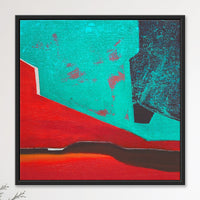 Crimson Peak II | Abstract Landscape Original Canvas Painting - Image 1