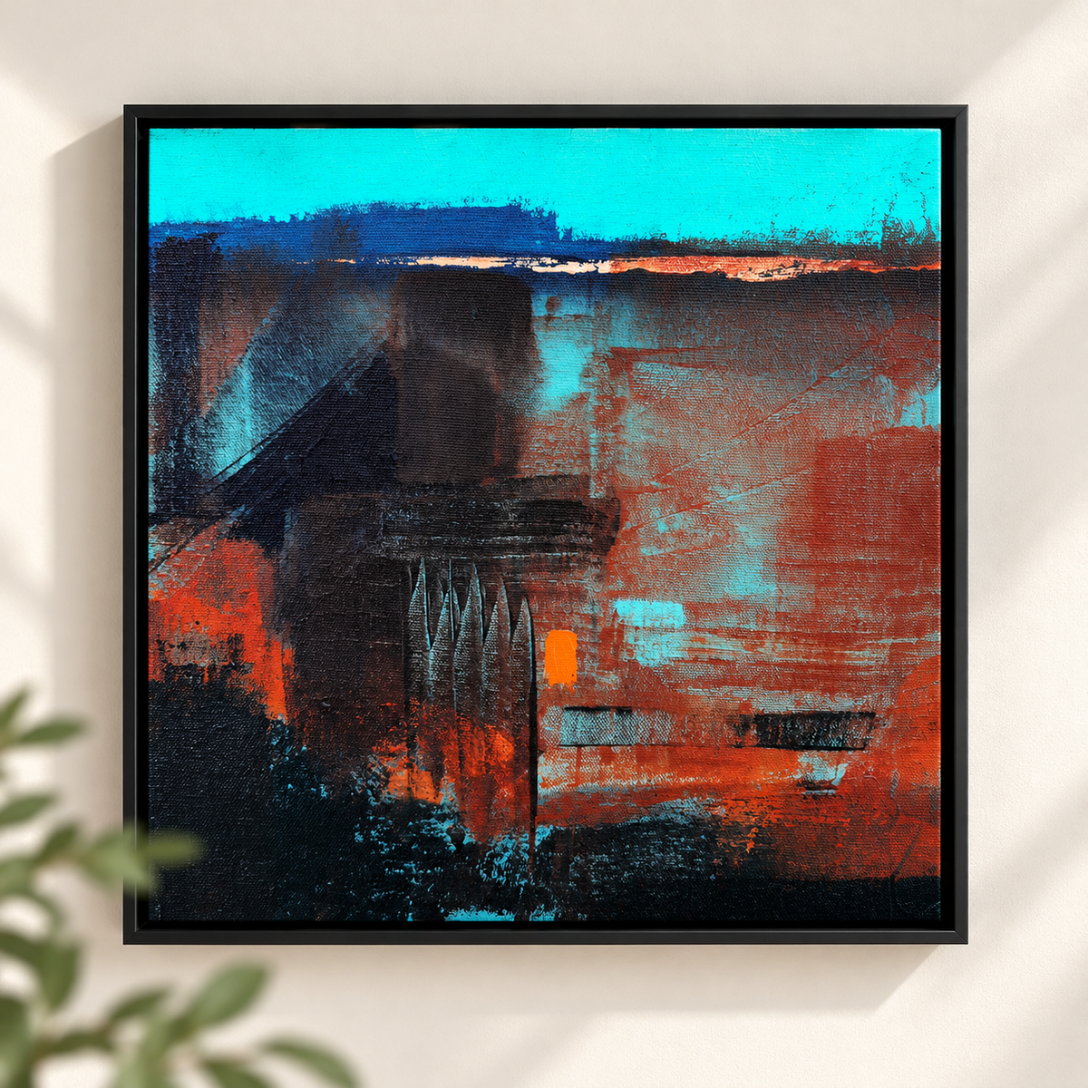 Amber Citadel I | Abstract Architecture Original Painting