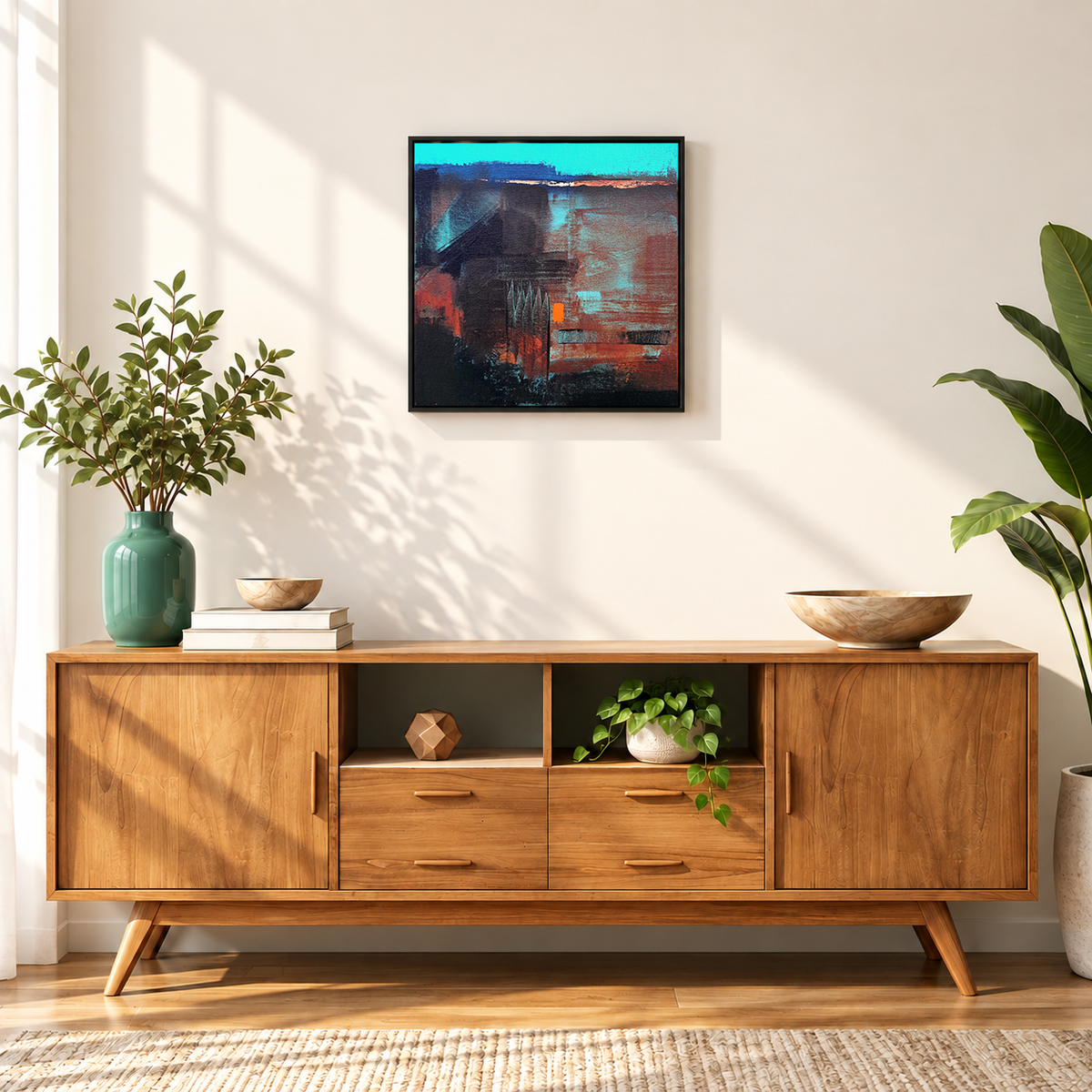 Amber Citadel I | Abstract Architecture Original Painting