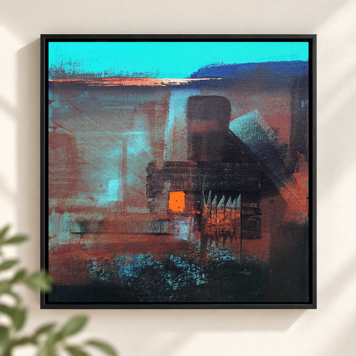 Amber Citadel II | Abstract Architecture Original Painting