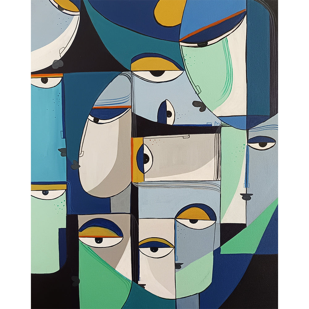 Abstract Minds Art | Abstract Face Painting | Dynamic Modern Abstract Painting