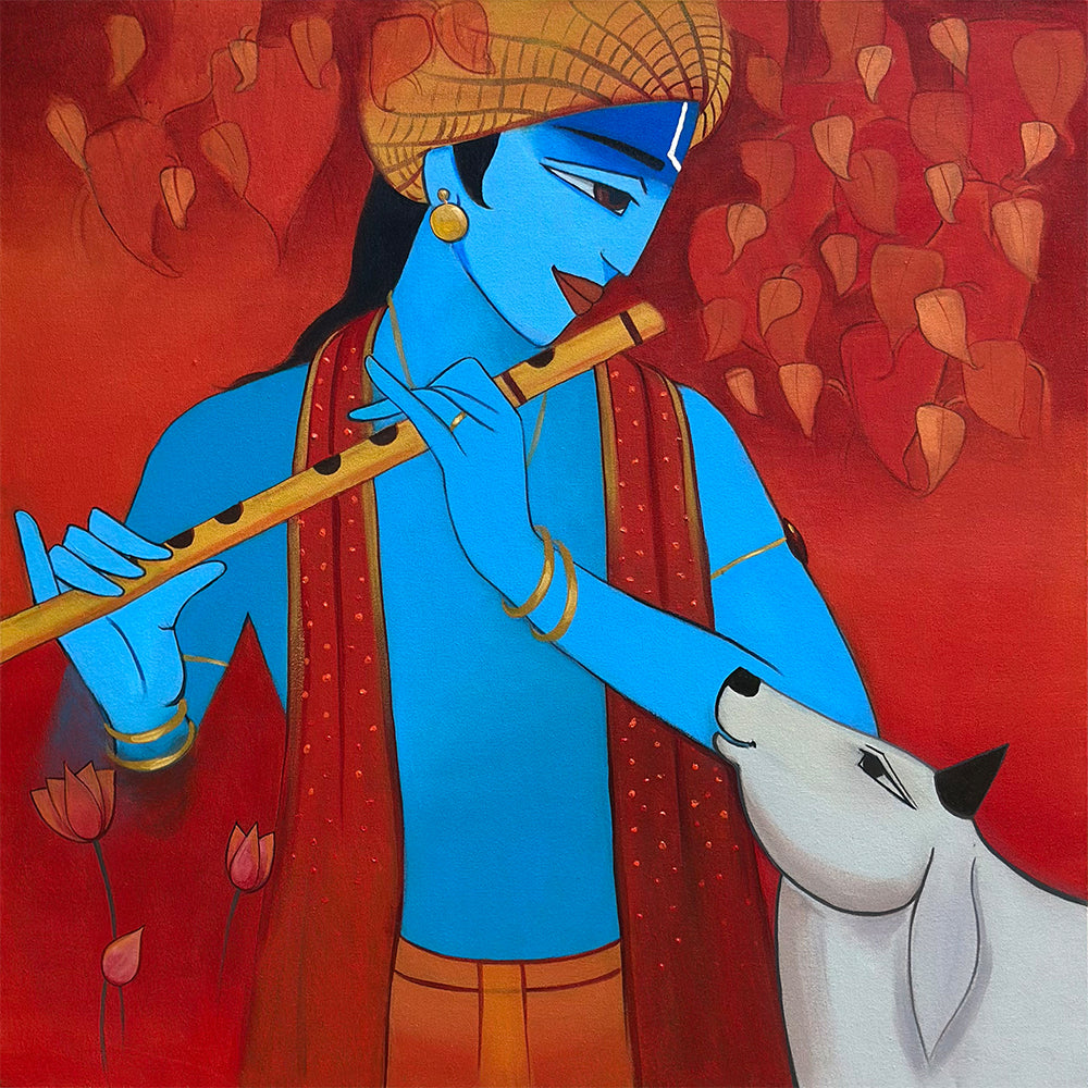Krishna and Cow