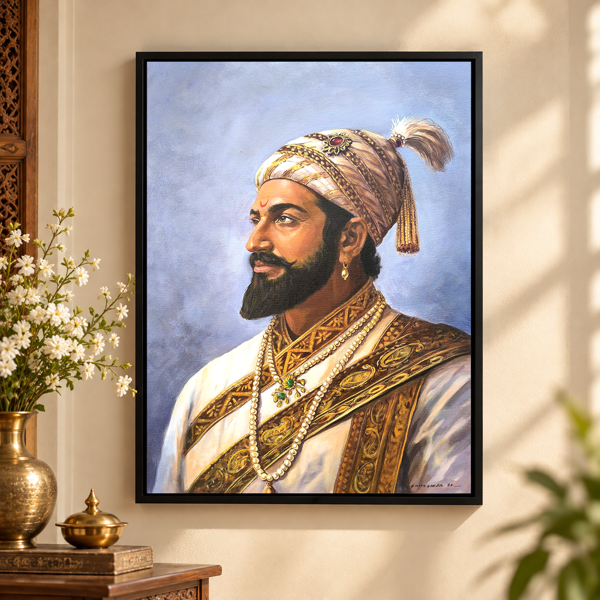 Shivaji the Strategist | Shivaji Maharaj Painting by Sajaao