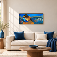 Radha Krishna Dual Profile | Original Devotional Painting - Image 3