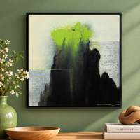 Storm Over the Summit II | Abstract Mountain Landscape Painting - Image 1