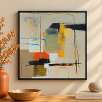Threads of the Marketplace | Abstract Geometric Painting - Image 1