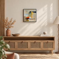 Threads of the Marketplace | Abstract Geometric Painting - Image 2