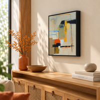 Threads of the Marketplace | Abstract Geometric Painting - Image 4