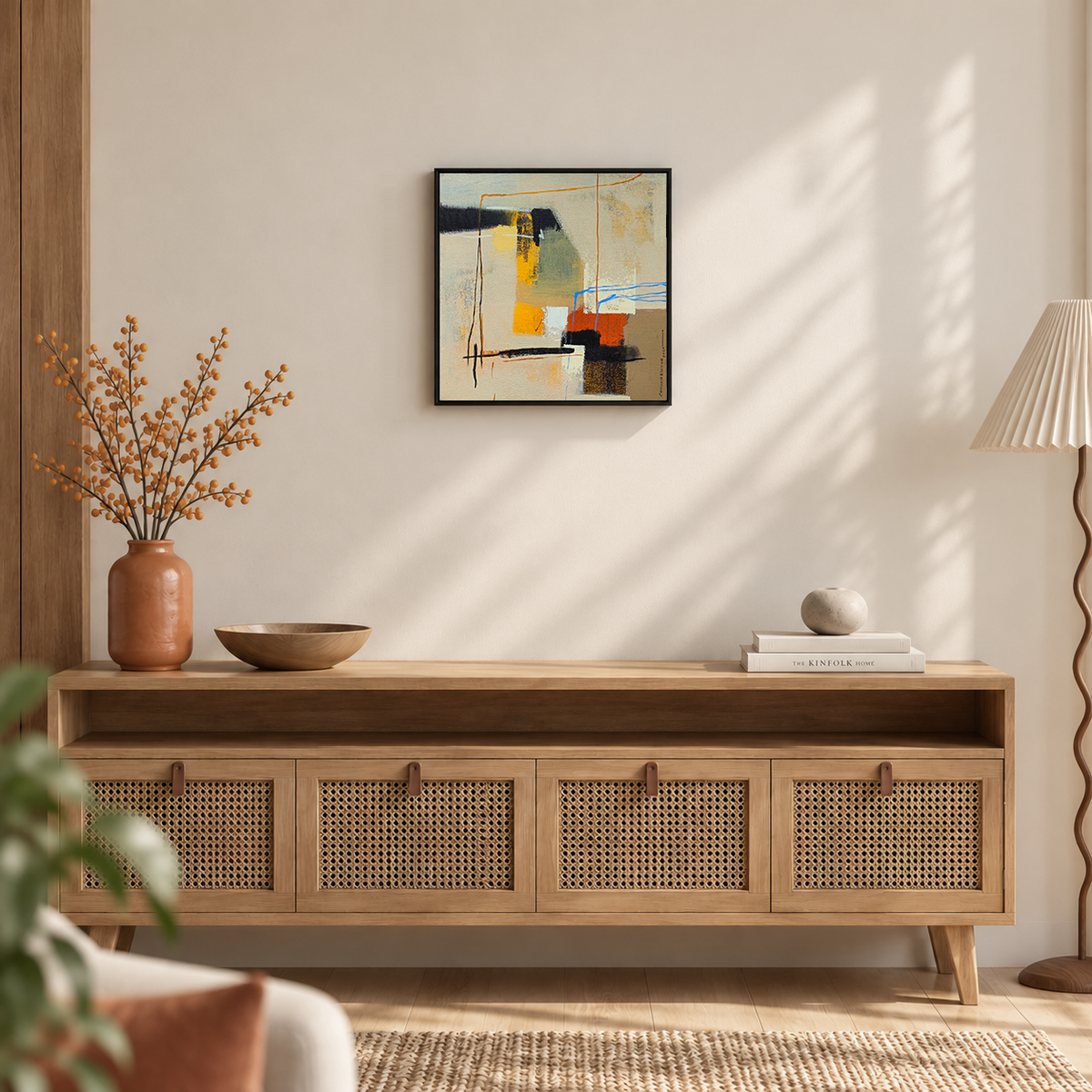 Threads of the Marketplace ll | Abstract Geometric Painting