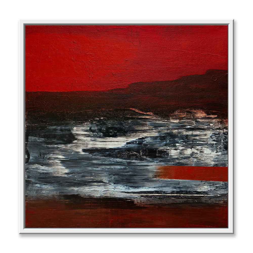 Crimson Resonance - 1 handmade abstract painting