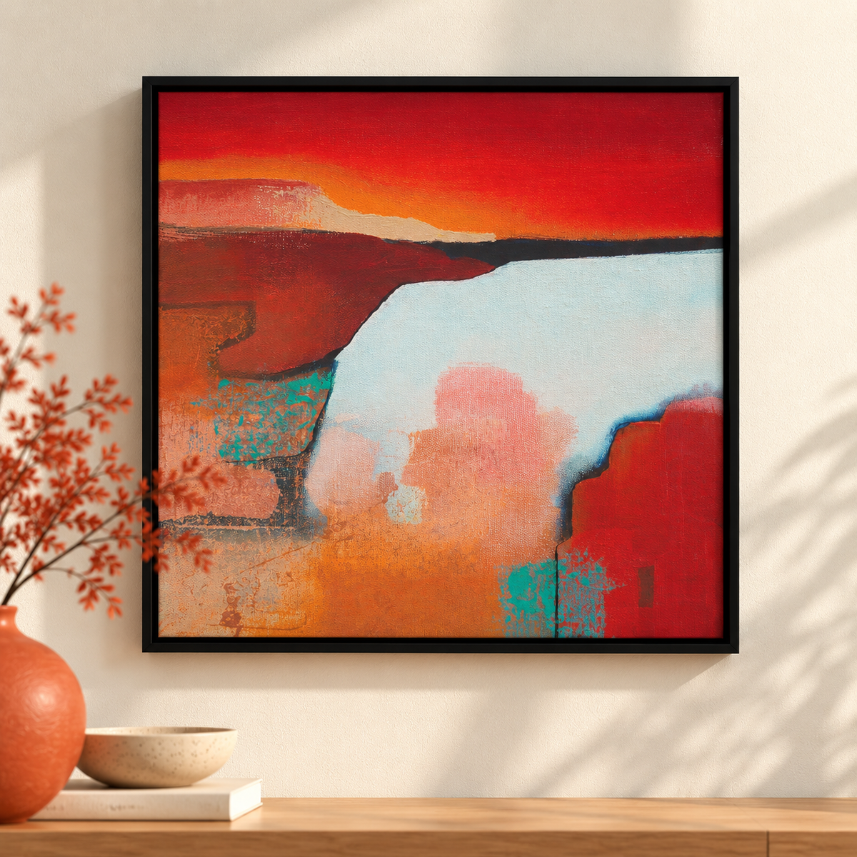 Desert Ember I | Abstract Canyon Original Canvas Painting