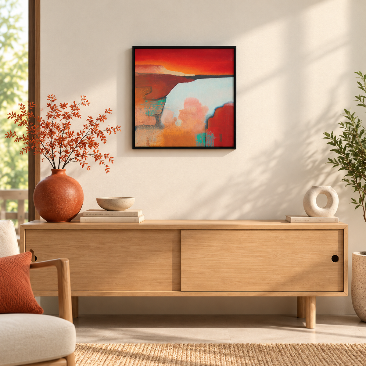 Desert Ember II | Abstract Canyon Original Canvas Painting