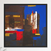 Cobalt Nightscape II | Abstract Cityscape Original Painting - Image 1