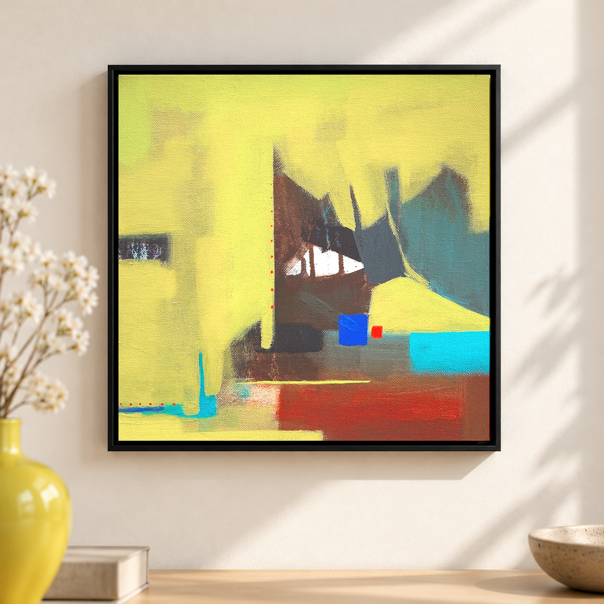 Golden Threshold I | Abstract Doorway Original Canvas Painting