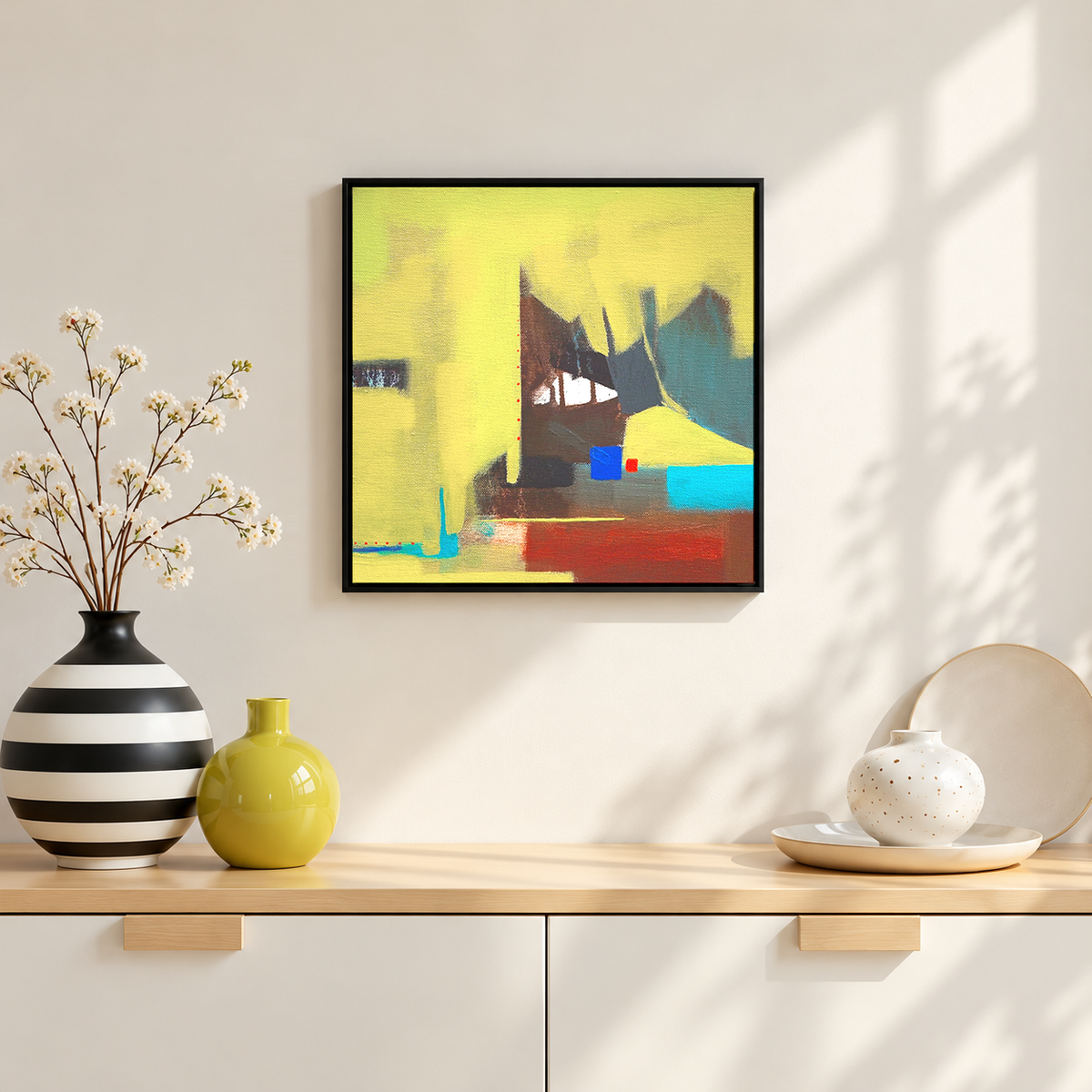 Golden Threshold I | Abstract Doorway Original Canvas Painting