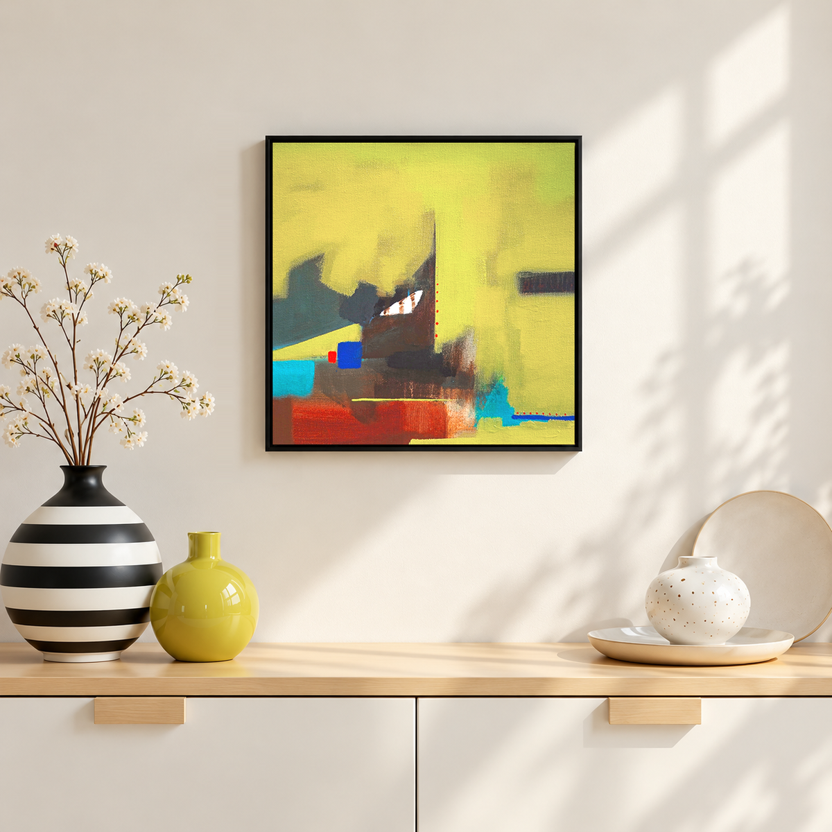 Golden Threshold II | Abstract Doorway Original Canvas Painting