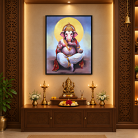 Handmade Lord Ganesha Painting | Vighnaharta Ganpati Artwork - Image 4