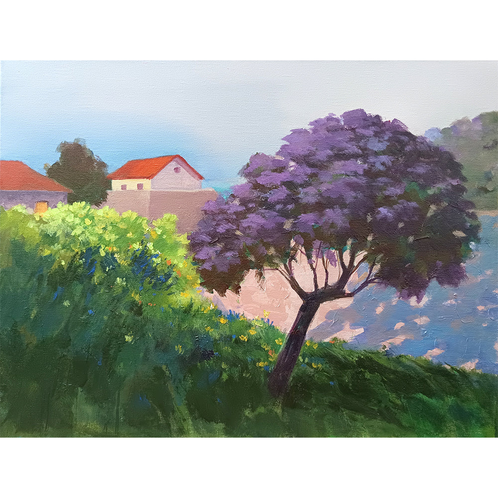 Original Nature Painting | Scenic Landscape Art | Serene Forest & Landscape Wall Décor