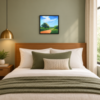 Country Road under a Summer Sky | Original Handmade Oil Painting - Image 5
