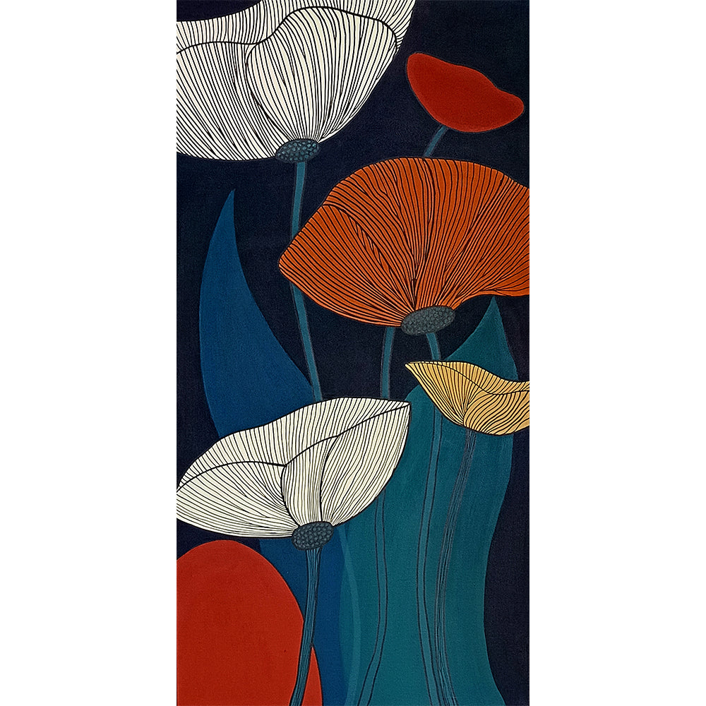 Vibrant Flower Paintings | Handmade Acrylic Floral Art | Modern Flower Paintings on Canvas