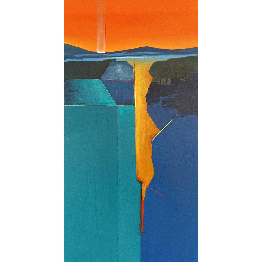 Tangerine Grove Abstract Art | Modern Canvas Abstract Painting