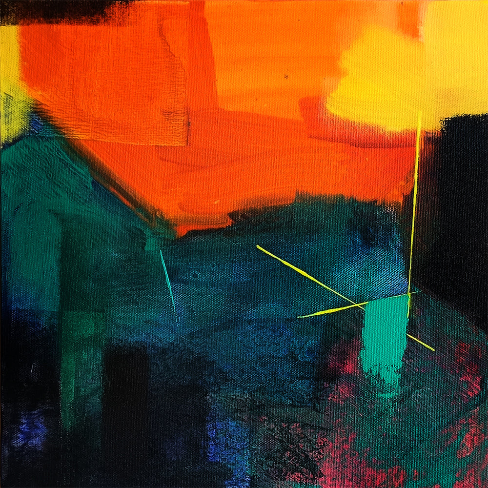 Solar Glow Paintings | Contemporary Paintings | Modern Abstract Handmade Painting